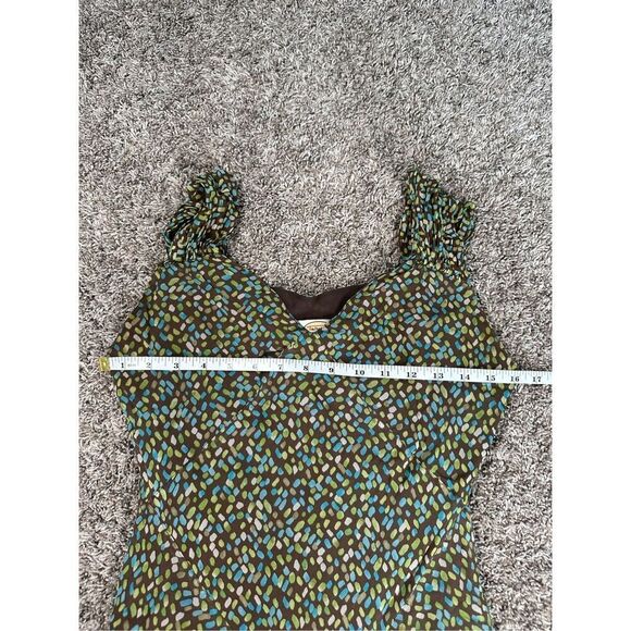 Vintage Y2K Talbots Petite 8 Silk Slip Drop Waist Midi Dress Chiffon Brown Fairy - Picture 8 of 11
